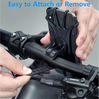 360 Rotation Silicone Bike Phone Holder, Shockproof Universal Bicycle Mount for Handlebar, Easy Install