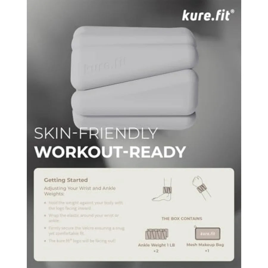 Gray Weights Set 1lb & Blue Kettlebell 5-12lb Bundle | Home Gym