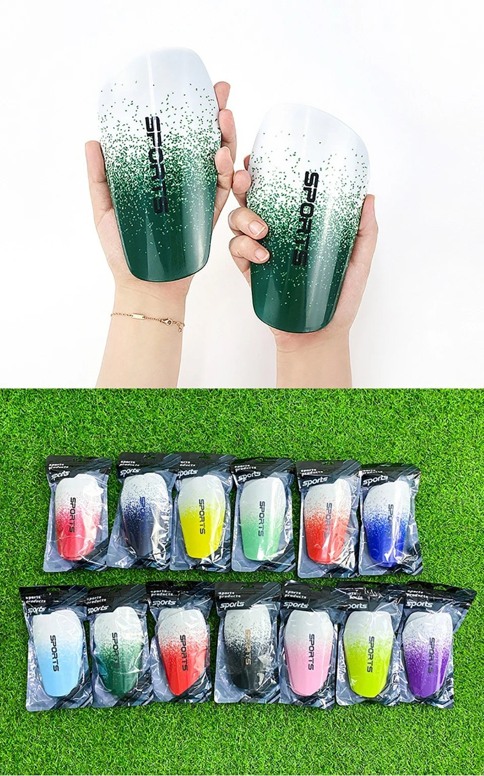 Loogdeel 1 Pair Soccer Shin Guards Insert Board Boy Training Legging Protective Football Protectors Pads Adult Kids Shinguards