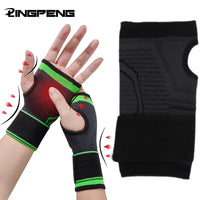 Gym Fitness Gloves Wrist Support Sports Wristband Therapy Protector Fingerless Safety Body Building Entertainment 1Piece