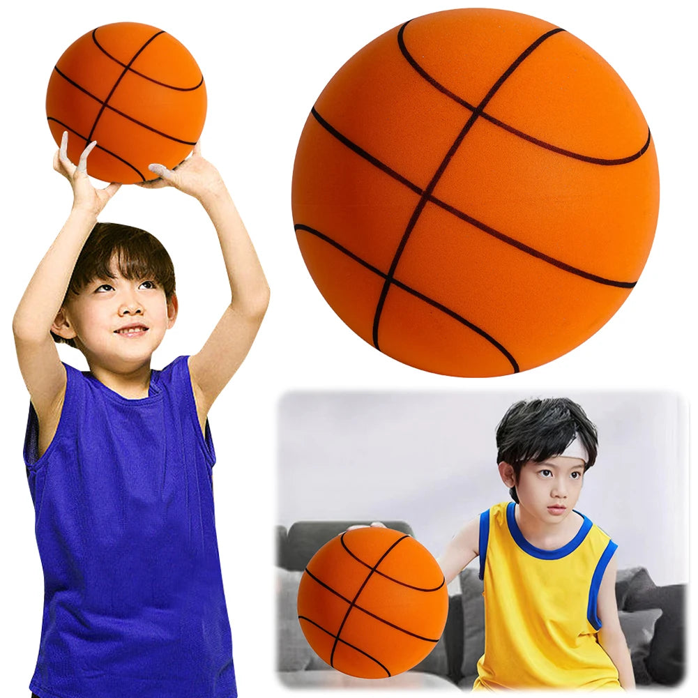 18cm Silent Basketball High-Resilience Foam Basketball Indoor Training Ball for Various Indoor Activities