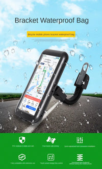 Motorcycle Phone Holder Support Moto Bicycle Waterproof Case Handlebar Stand Case Mount Waterproof Scooter Motorbike Phone Bag