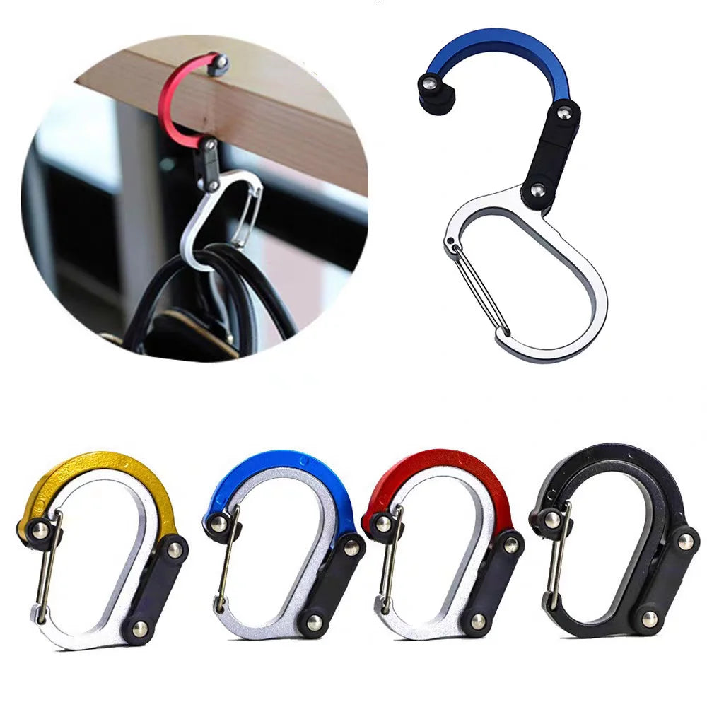 Multi Functional Aluminum Carabiner Mountaineering Buckle Quick Buckle for Outdoor Climbing Camping