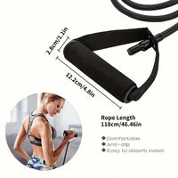 Level 4 Resistance Band with Handle - Yoga Stretching Fitness Band for Home Workouts, Strength Training & Pilates