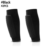 2PCS Soccer Shins Guards Pads, Shin Defender - Calf Compression Sleeve with Honeycomb Pads, Protective Soccer Shins Pads Gear