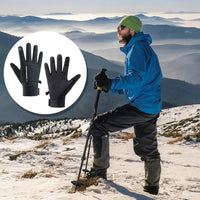 Cycling Windproof Gloves Windproof Outdoor Full Finger Cycling Gloves Pocket Design Screen Touch Cycling Gloves For Sports