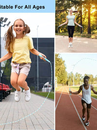 KOOTION Soft Beaded Skipping Rope, Plastic Segmented Jump Rope Indoor And Outdoor Sports Skipping Rope For Fitness Training