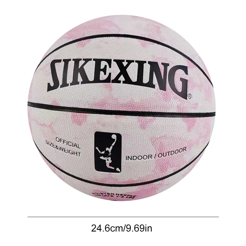 Silent Basketball Wear-Resistant Training Basketball Size 7 PU Basketball Suitable for Indoor & Outdoor Adults