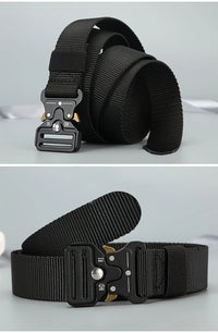 Men's Tactical Belt Heavy-Duty Nylon Belt With Quick-Release Buckle | Adjustable Work Belt For Outdoor Training
