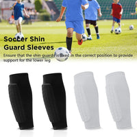 2PCS Soccer Shins Guards Pads, Shin Defender - Calf Compression Sleeve with Honeycomb Pads, Protective Soccer Shins Pads Gear