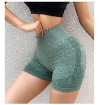 Women Butt Lifting Yoga Shorts Elastic Workout High Waist Tummy Control Ruched Booty Pants Seamless Gym Compression Tights