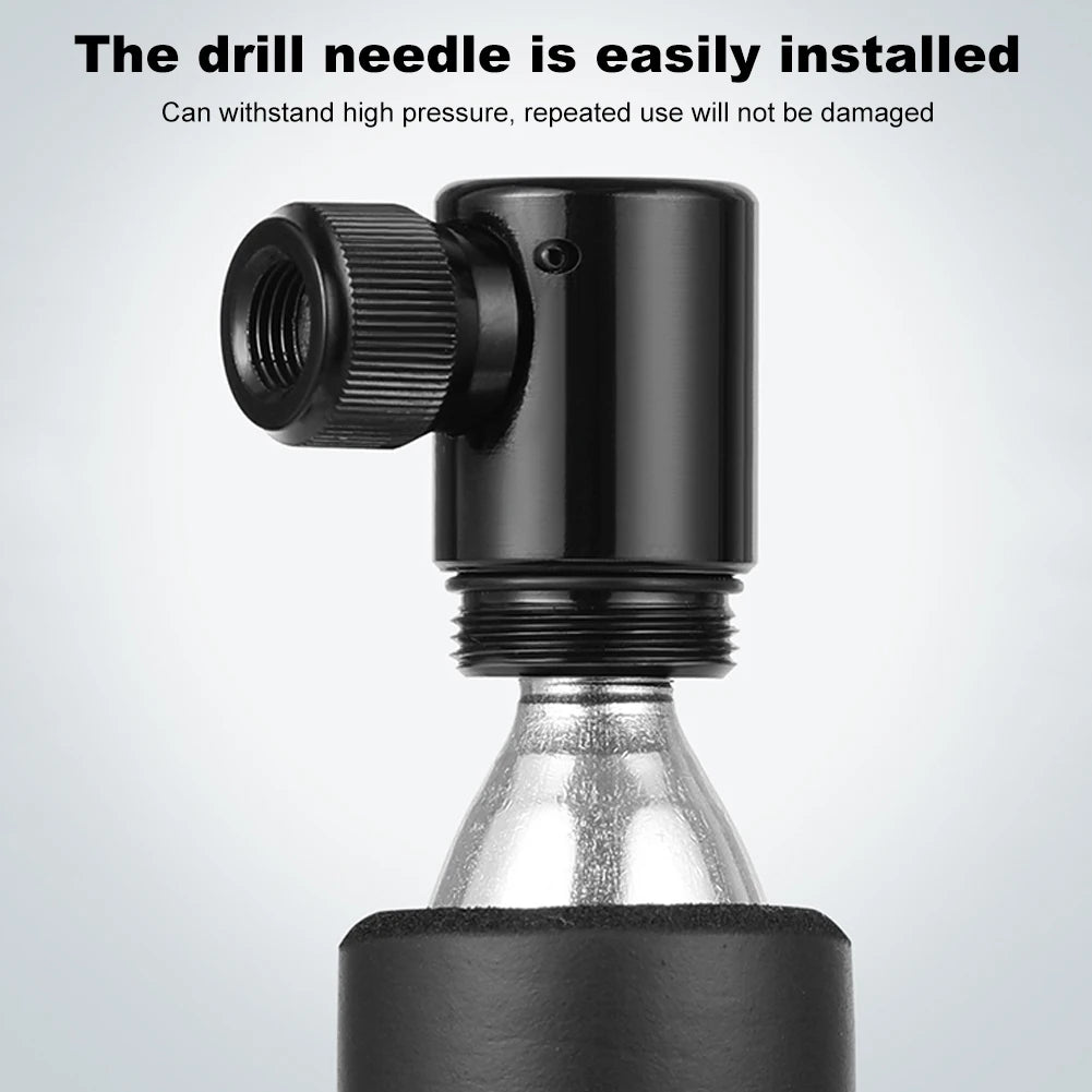 CO2 Bicycle Pump with Tubeless Tire Repair Tool Schrader & Presta Valve Portable Tire Inflator Aluminum Alloy for MTB Road Bike