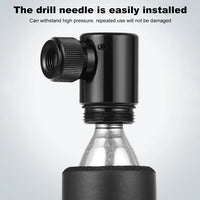 CO2 Bicycle Pump with Tubeless Tire Repair Tool Schrader & Presta Valve Portable Tire Inflator Aluminum Alloy for MTB Road Bike