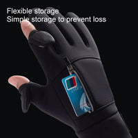 Cycling Windproof Gloves Windproof Outdoor Full Finger Cycling Gloves Pocket Design Screen Touch Cycling Gloves For Sports
