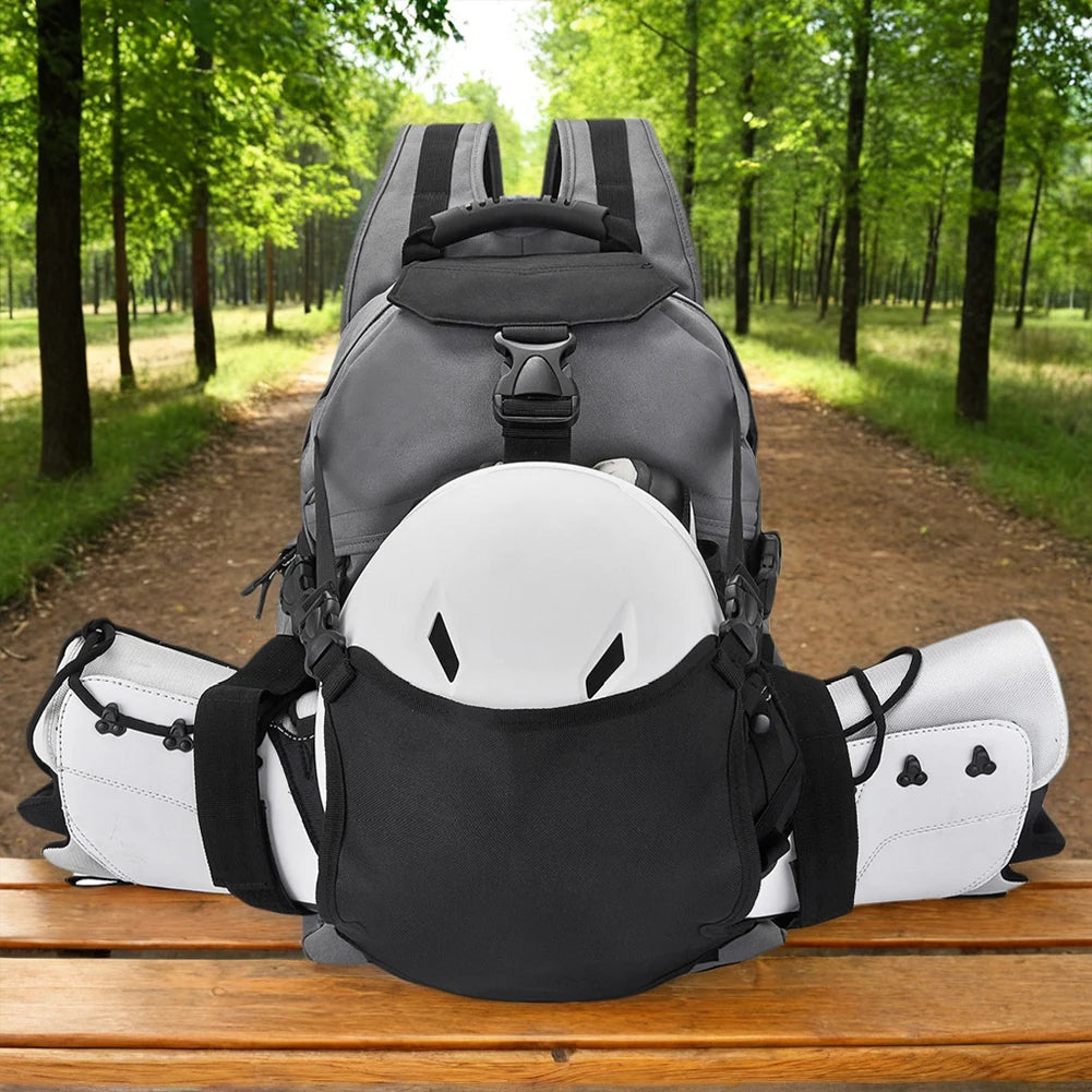 30L Skiing Boot Backpack with Adjustable Fastening Straps Skating Helmet Bag Waterproof Ski Storage Backpack Skiing Accessories