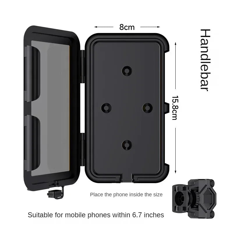 Motorcycle Phone Holder Support Moto Bicycle Waterproof Case Handlebar Stand Case Mount Waterproof Scooter Motorbike Phone Bag