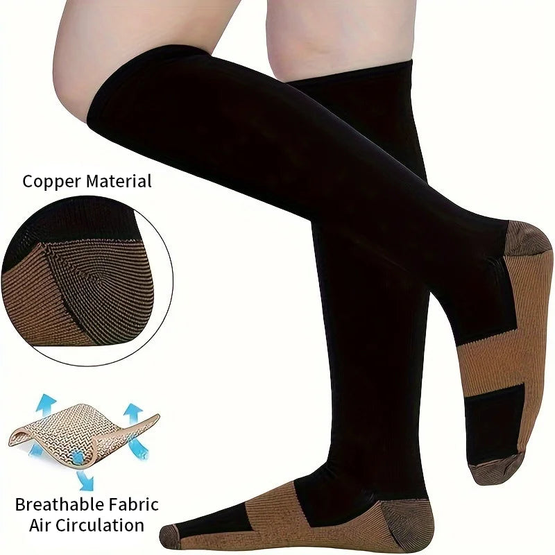 16 pairs copper compression socks for men and women for running and traveling for nurses and pregnant women mid-calf design
