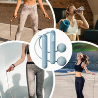 1Pair Ropeless Jump Rope Smart Cordless Counting Skipping Rope Anti-Slip Adjustable Weighted Cordless Jump Ropes