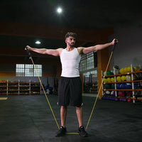 Workout Bands with Handles Elastic Fitness Bands Stretch Bands Legs Ankle Straps for Muscle Training/Shape Body/Physical Therapy