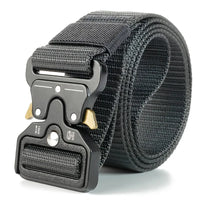 Men's Tactical Belt Heavy-Duty Nylon Belt With Quick-Release Buckle | Adjustable Work Belt For Outdoor Training