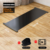 140/180/200CM Yoga Sliding Mat Sport Fitness Glide Pilates Skating Training Board Mat for Ice Hockey Roller Skating Leg Exercise