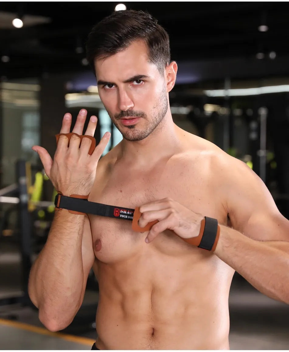 WOSWEIR-Gym Gloves for Horizontal Bar Weight Lifting Fitness Bodybuilding Training Sports Crossfit  Workout Palm Protector