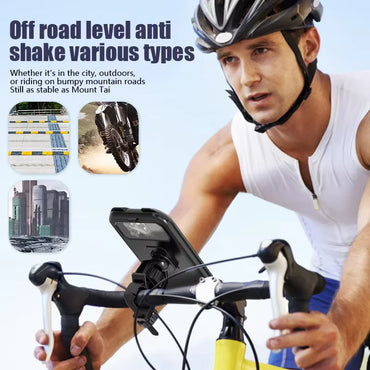 Waterproof Motorcycle Bike Mobile Phone Holder Support Universal 360° Swivel Adjustable Phone GPS Navigation bracket