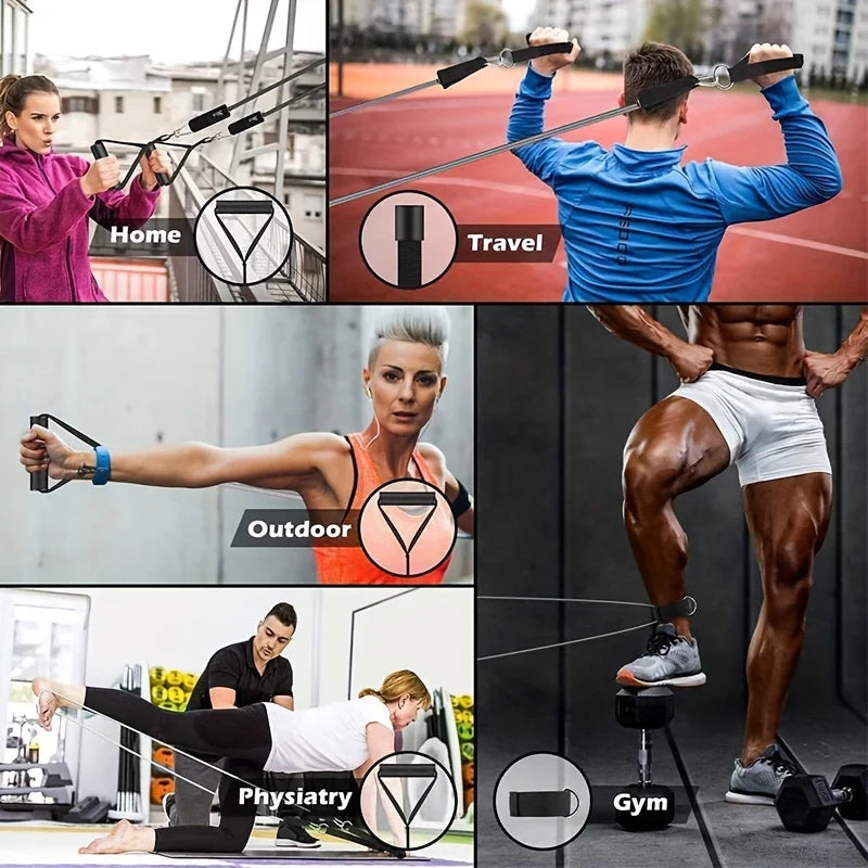 Resistance Bands Set, Exercise Bands With Door Anchor, Handles, Carry Bag, Legs Ankle Straps For Resistance Training