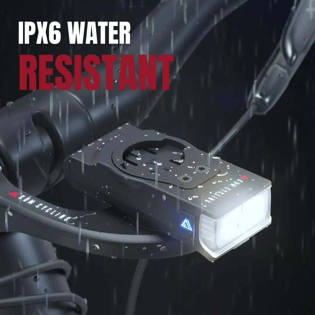 1000 Lumen Bike Light, Quick Release, 6 Modes, Wahoo/Garmin Mount, 30° Hinge