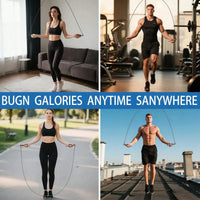 Adjustable Speed Jump Rope | 10ft Steel Cable | 360° Dual Bearings | Anti-Slip Metal Grips | Fast, Durable for CrossFit HIIT