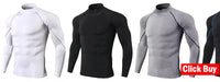 Men Sportswear Fitness Shirts Slim Long sleeve Gym T-shirt Running Top Tee Tights Training Compression Clothes Sport T Shirt Men