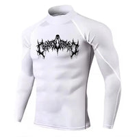 Y2K Men's Turtleneck Compression Shirt Quick Gym Fitness Dry Rash Guard Hight Neck Muscle Athletic Bodybuilding Shirts Summer