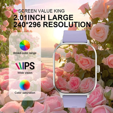 LAXASFIT 2025 New Smart Watch Bluetooth Call/Dial Multiple Sports Modes SMS Alert IP68 Waterproof Sports Smart Watch