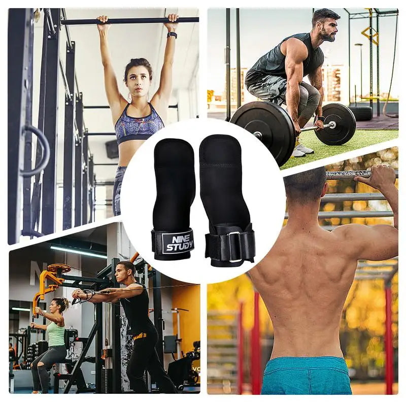Lifting Grips Pro Weight Gloves Wrist Hooks Straps Adjustable Multifunctional Support Straps For Men And Women For Pull Up