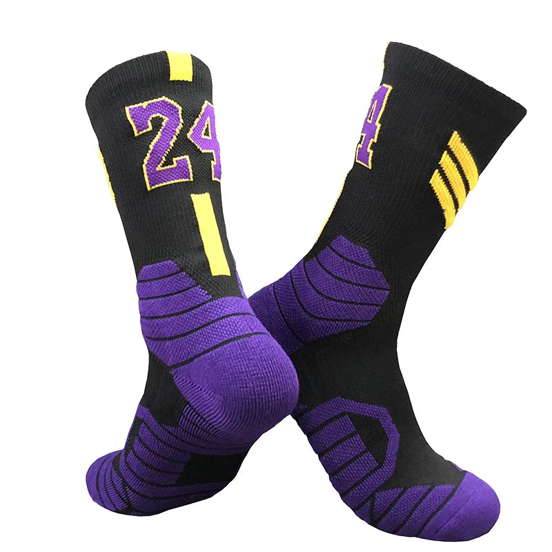 Professional Star Basketball Socks Elite Thick Sports Socks Adults Kids Non-slip Breathable Durable Towel Bottom Sports Socks