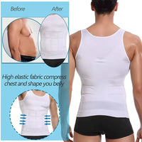 Men Compression Vest Sleeveless Shapewear Slimming Body Shaper Shirt Gym Workout Corset Tummy Control Tank Top Abs Abdomen