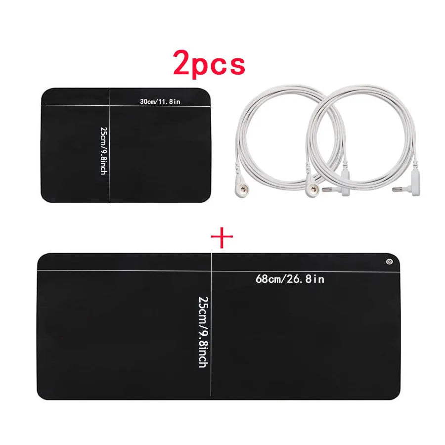 Grounding mat, suitable for home or office use to enhance health, with grounding wire for yoga mats