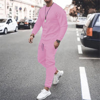 2025 New Men Two Pieces Sets Running Sweatshirt+Sweatpants  Suit Autumn Winter Warm Tracksuit Sets Men's Jogger Sports Suit
