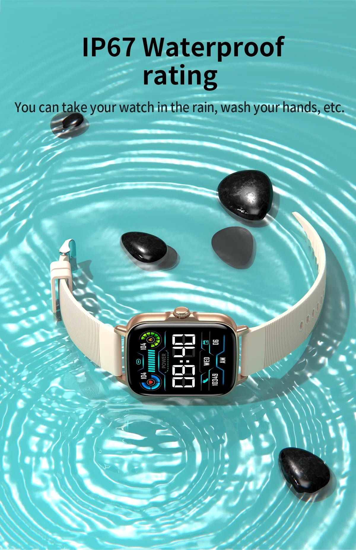 EIGIIS 2025 Smart Watch for Men Women Fitness Tracker with Heart Rate Sleep Monitor Activity Tracker 1.69" HD Waterproof Watch