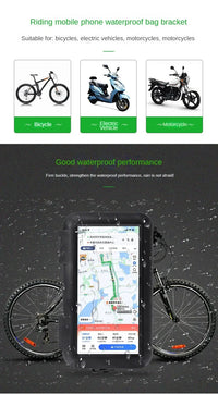 Motorcycle Phone Holder Support Moto Bicycle Waterproof Case Handlebar Stand Case Mount Waterproof Scooter Motorbike Phone Bag