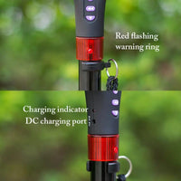 Hiking Adjustable Folding Cane With Alarm LED Light Radio And Cushionable Handle Safety Outdoor Walking Stick Emergency Tools