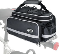 Bike Rack Bag 25L Polyester Saddle Trunk with Rainproof Cover, Large Capacity Shoulder Panniers for Adults