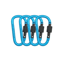 Carabiner Clips with Screw Gate 4Pcs Carabiners Hiking Clips with 7mm Diameter Aluminum Rod EDC Outdoor Camping Equipment Hook