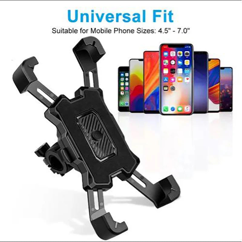 2PCS 360° Rotatable & Adjustable Bike/Motorcycle Phone Mount - Shockproof, Anti-Slip Holder For phone, - Durable Abs Material