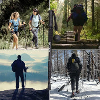 Trekking Poles Aluminum Alloy Telescopic Walking Hiking Stick Nordic Anti-shock Adjustable Crutch Outdoor Climbing Equipment