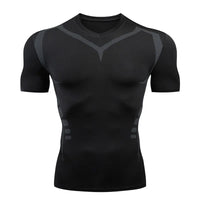 Men Short Sleeve Rash Guard Compression Shirts Quick Dry Fitness Cycling Running T-Shirt Workout Training Underwear Gym Clothing