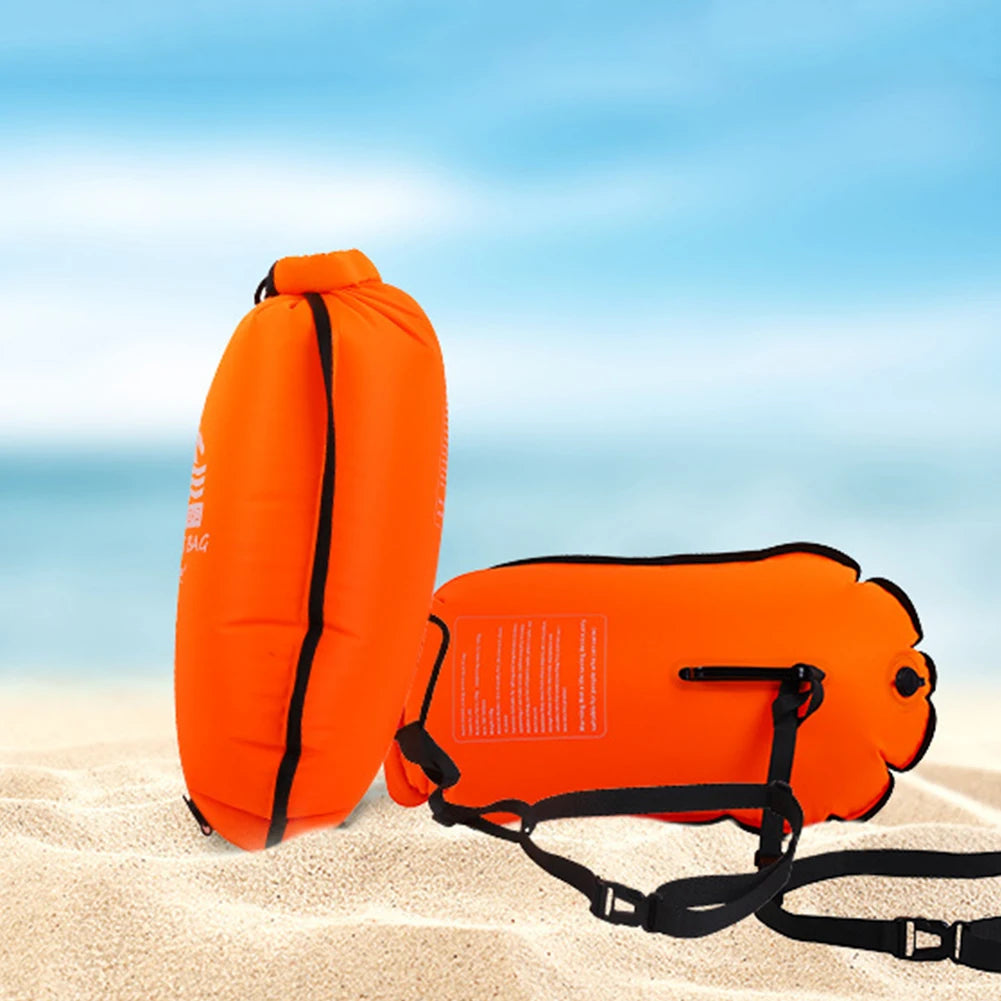 20L Inflatable Open Swimming Buoy Tow Float Dry Bag With Waist Belt For Boating Rafting Swimming Bucket Water Sport Safety Bag
