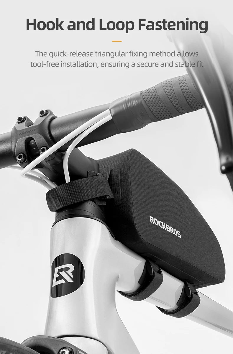 ROCKBROS Bicycle Bag Bike Frame Top Tube Bag Large Capacity Storage Waterproof Hard Shell Bicycle Bag MTB Road Bike Accessories