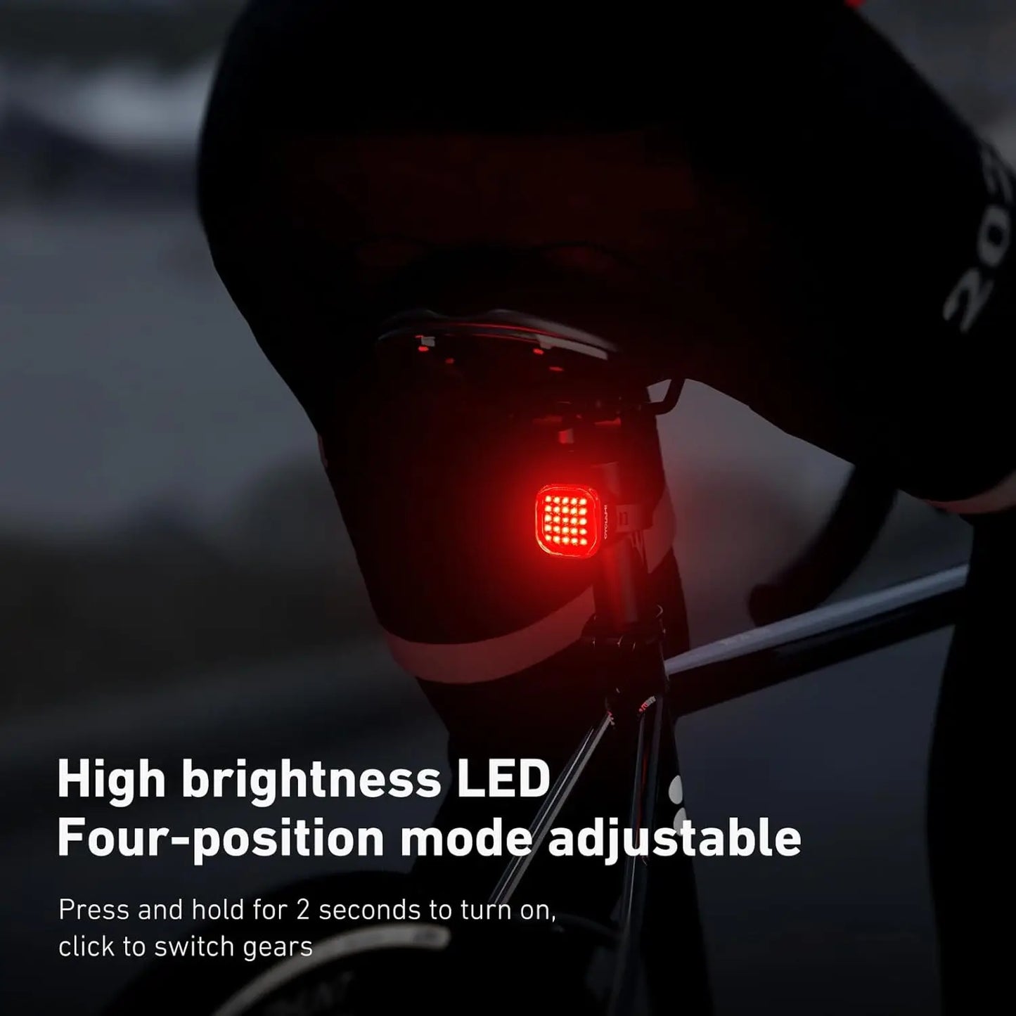 Bike Light Set - 2000 Lumen USB Rechargeable Headlight & Taillight, 5+4 Modes, 200M Range, IPX6 Waterproof, Tool-Free Mount for