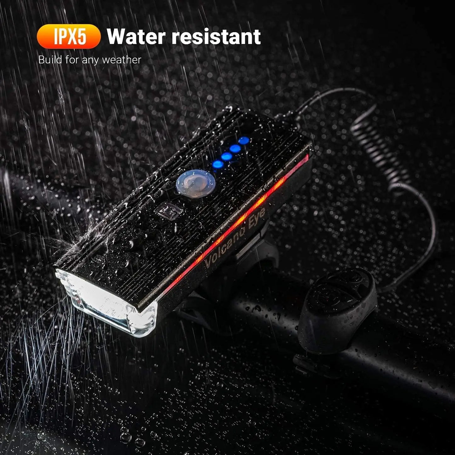 USB Rechargeable 1000 Lumen Bike Light Set, Waterproof Front & Rear Cycling Lights with 4 Modes